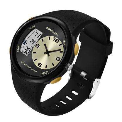 SANDA 763 Men Waterproof Student Watch Explosive Fashion Multi Functional Night light Outdoor Sports Personality Electronic Wrist Watch