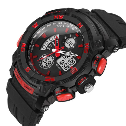 SANDA 775 Uhr Herren Elektronische Uhr Erwachsene Mittelschüler Jugendliche Multifunktionale Sport Wasserdichte Trend Doppeluhr