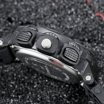 SANDA 775 Uhr Herren Elektronische Uhr Erwachsene Mittelschüler Jugendliche Multifunktionale Sport Wasserdichte Trend Doppeluhr