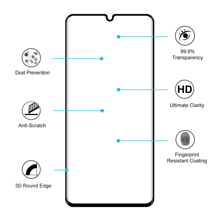 For XIAOMI MI CC9 Pro / MI Note 10 Global ENKAY Hat-Prince 0.26mm 9H 3D Explosion-proof Full Screen Curved Heat Bending Tempered Glass Film, For XIAOMI MI CC9 Pro(1pc)