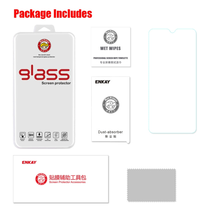 ENKAY Hat-prince 0.26mm 9H 2.5D Curved Edge Tempered Glass Film, For Galaxy A20s, For Galaxy A70s