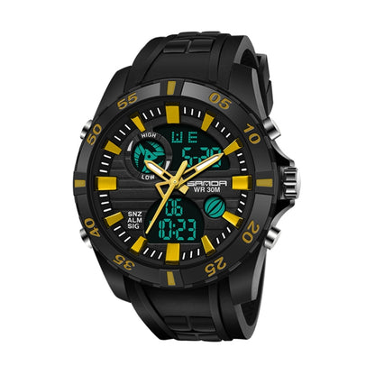 SANDA 791 Uhr Echte Mode Sport Multifunktions-Elektronik-Uhr Beliebte Herren Leuchtarmbanduhr