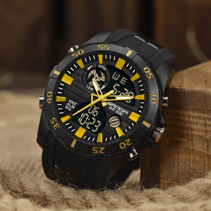 SANDA 791 Uhr Echte Mode Sport Multifunktions-Elektronik-Uhr Beliebte Herren Leuchtarmbanduhr