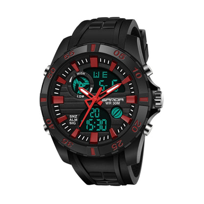 SANDA 791 Uhr Echte Mode Sport Multifunktions-Elektronik-Uhr Beliebte Herren Leuchtarmbanduhr