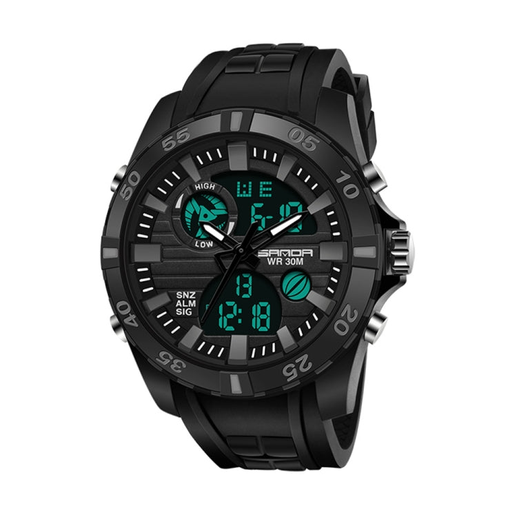 SANDA 791 Uhr Echte Mode Sport Multifunktions-Elektronik-Uhr Beliebte Herren Leuchtarmbanduhr