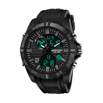 SANDA 791 Uhr Echte Mode Sport Multifunktions-Elektronik-Uhr Beliebte Herren Leuchtarmbanduhr