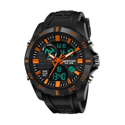 SANDA 791 Uhr Echte Mode Sport Multifunktions-Elektronik-Uhr Beliebte Herren Leuchtarmbanduhr