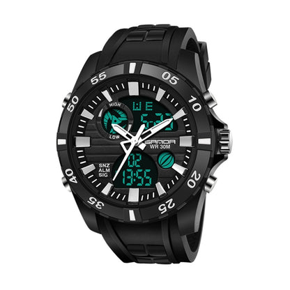 SANDA 791 Uhr Echte Mode Sport Multifunktions-Elektronik-Uhr Beliebte Herren Leuchtarmbanduhr