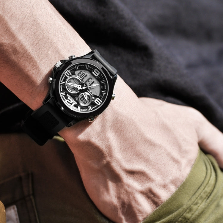 SANDA 793 Grande Montre de Marée à Cadran Tendance pour Étudiant Multi-Fonctions Double Luminescence Étanche Montre Électronique