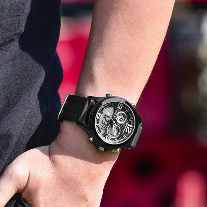 SANDA 793 Grande Montre de Marée à Cadran Tendance pour Étudiant Multi-Fonctions Double Luminescence Étanche Montre Électronique