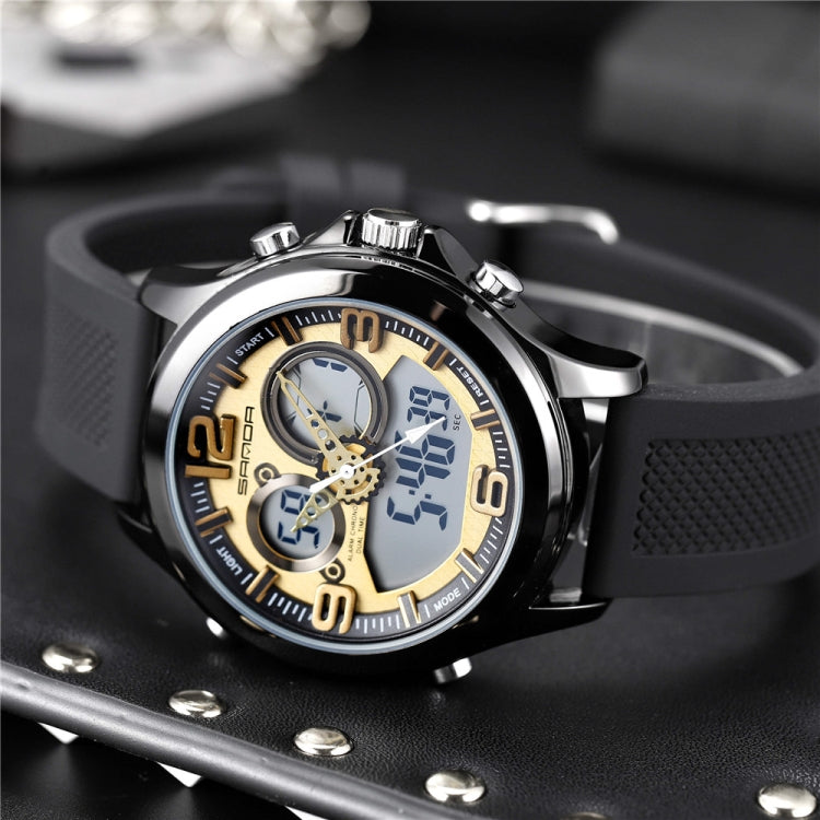 SANDA 793 Grande Montre de Marée à Cadran Tendance pour Étudiant Multi-Fonctions Double Luminescence Étanche Montre Électronique