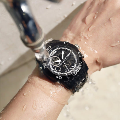 SANDA Nouvelle Montre Multifonctionnelle Lumineuse en Plastique Étanche Hommes Sports de Plein Air Montre Électronique LED