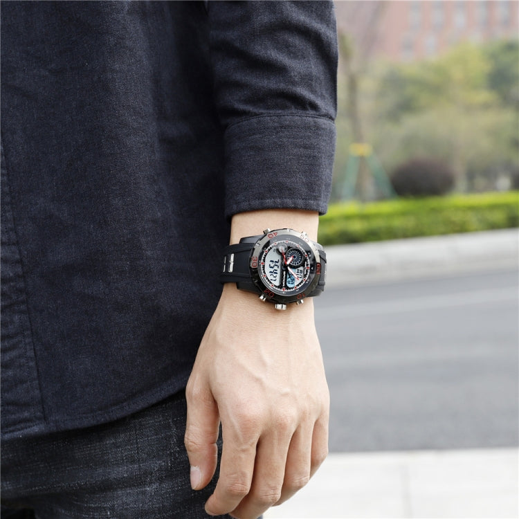 SANDA Nouvelle Montre Multifonctionnelle Lumineuse en Plastique Étanche Hommes Sports de Plein Air Montre Électronique LED