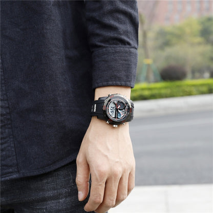 SANDA Nouvelle Montre Multifonctionnelle Lumineuse en Plastique Étanche Hommes Sports de Plein Air Montre Électronique LED