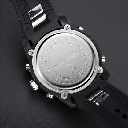SANDA Nouvelle Montre Multifonctionnelle Lumineuse en Plastique Étanche Hommes Sports de Plein Air Montre Électronique LED