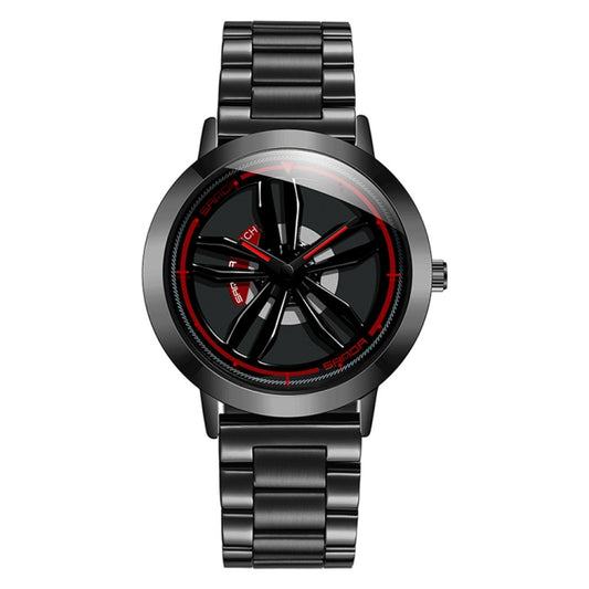 Montre homme SANDA1009, style décontracté, étanche, bracelet en acier.