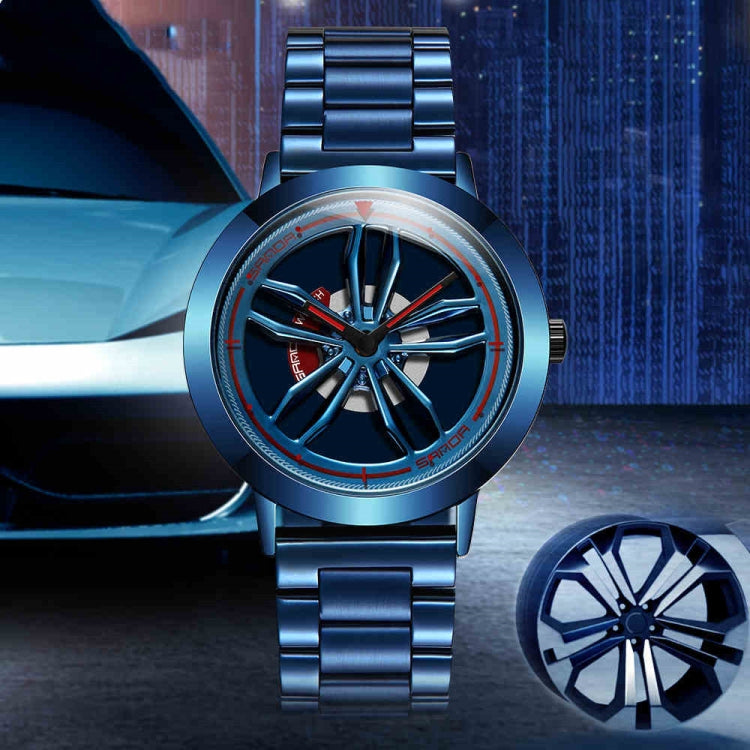 SANDA1009 Montre Homme Étudiant Décontractée Étanche Bracelet en Acier Homme