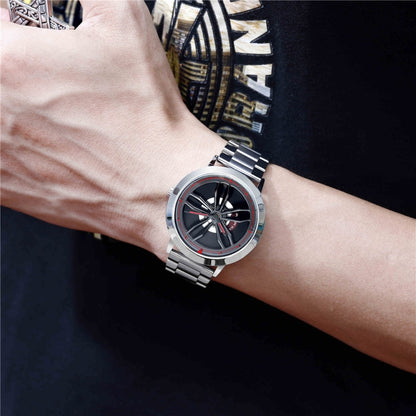 SANDA1009 Montre Homme Étudiant Décontractée Étanche Bracelet en Acier Homme