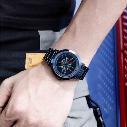 SANDA1009 Montre Homme Étudiant Décontractée Étanche Bracelet en Acier Homme