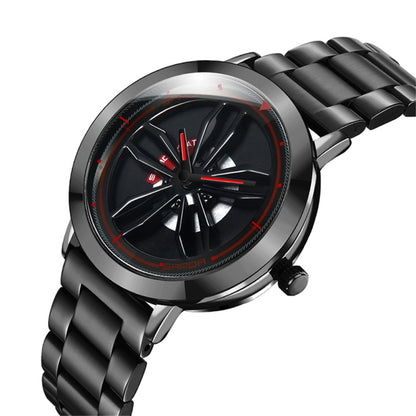 SANDA1009 Montre Homme Étudiant Décontractée Étanche Bracelet en Acier Homme