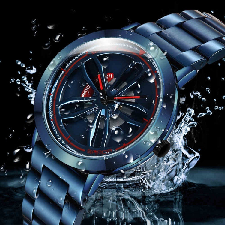 SANDA1009 Montre Homme Étudiant Décontractée Étanche Bracelet en Acier Homme