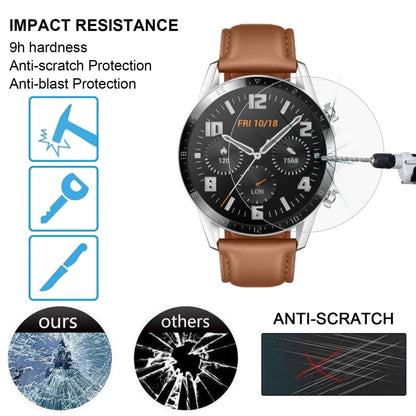 For HUAWEI Watch GT 2 46mm (2019) ENKAY Hat-Prince 0.2mm 9H 2.15D Curved Edge Tempered Glass Film, For HUAWEI Watch GT 2 46mm (2019)  (1 PC), For HUAWEI Watch GT 2 46mm (2019) (2 PCS)