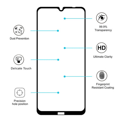 2 PCS ENKAY Hat-prince Full Glue 0.26mm 9H 2.5D Tempered Glass Full Coverage Film, For REDMI Note 8T