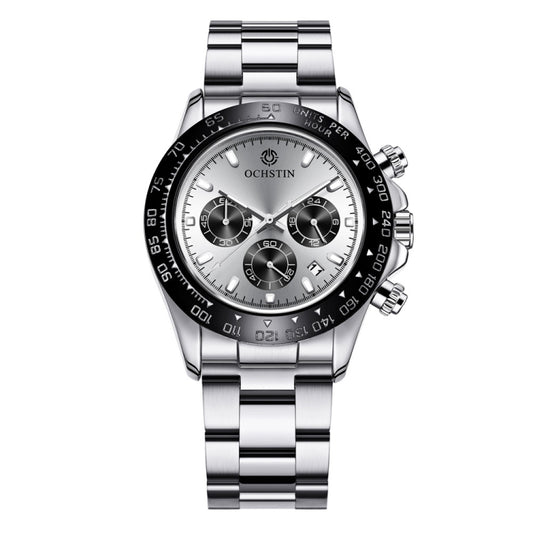 Montre à quartz multifonction OCHSTIN Augusten 6103B, montre de sport lumineuse et étanche avec calendrier et bracelet en acier pour homme
