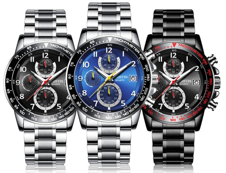 OCHSTIN 6112 Montre Multifonction Homme Mode Sport Affaires Calendrier Lumineuse Montre Quartz Acier Inoxydable