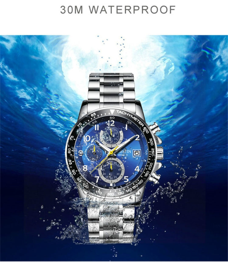 OCHSTIN 6112 Montre Multifonction Homme Mode Sport Affaires Calendrier Lumineuse Montre Quartz Acier Inoxydable