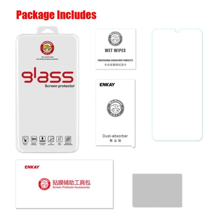 ENKAY Hat-prince 0.26mm 9H 2.5D Curved Edge Tempered Glass Film, For Xiaomi Redmi  Note 8T, For Motorola Moto G8 Play