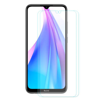 2 PCS ENKAY Hat-prince 0.26mm 9H 2.5D Curved Edge Tempered Glass Film, For Xiaomi Redmi Note 8T