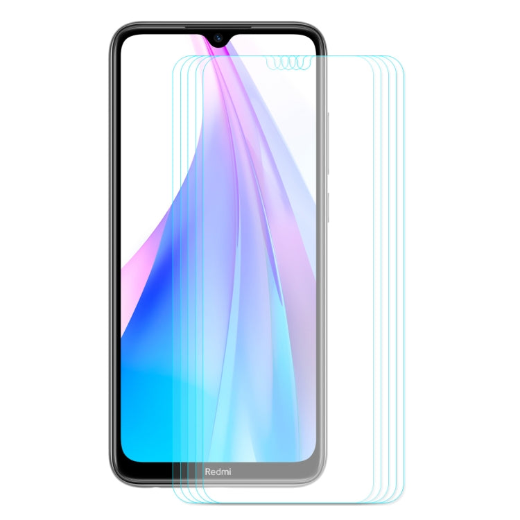 5 PCS ENKAY Hat-prince 0.26mm 9H 2.5D Curved Edge Tempered Glass Film, For Xiaomi Redmi Note 8T