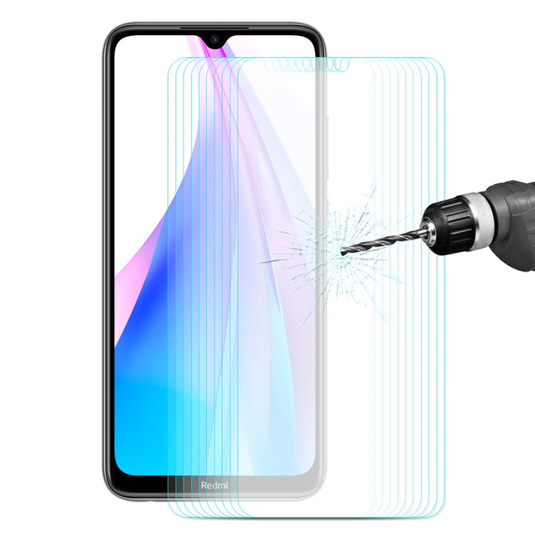 10 PCS ENKAY Hat-prince 0.26mm 9H 2.5D Curved Edge Tempered Glass Film, For Xiaomi Redmi Note 8T
