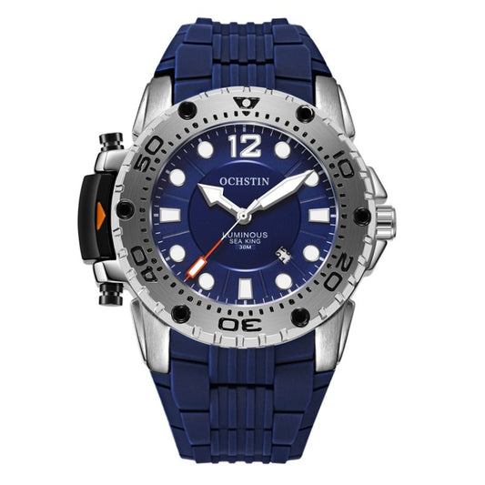 Montre homme OCHSTIN 6124 avec éclairage nocturne, étanche, idéale pour les sports de plein air, à quartz et en silicone.