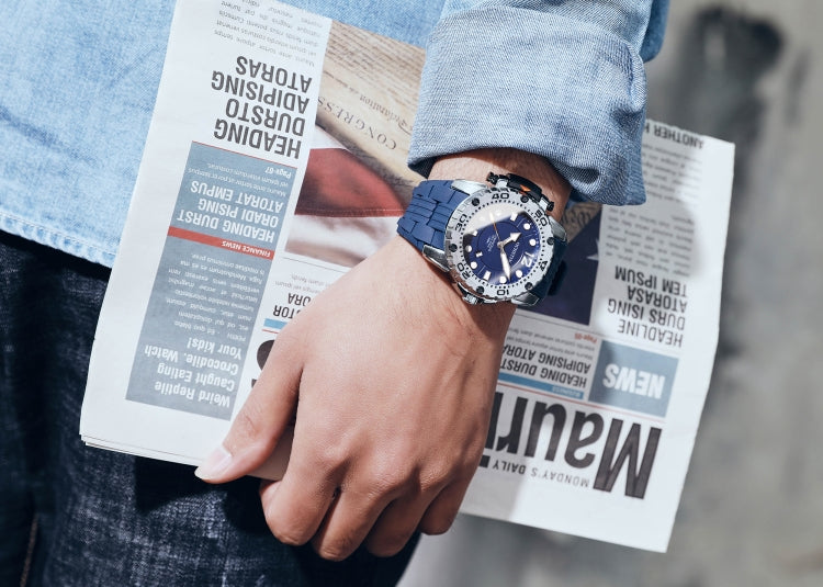 OCHSTIN 6124 Montre Homme Étanche Lumineuse Montre de Sport de Plein Air en Quartz Montre en Silicone