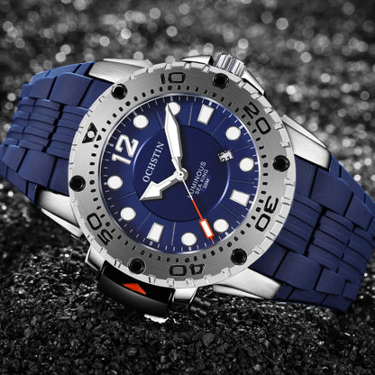 OCHSTIN 6124 Montre Homme Étanche Lumineuse Montre de Sport de Plein Air en Quartz Montre en Silicone