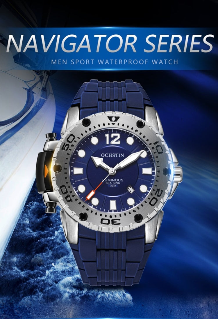 OCHSTIN 6124 Montre Homme Étanche Lumineuse Montre de Sport de Plein Air en Quartz Montre en Silicone