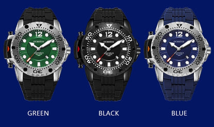 OCHSTIN 6124 Montre Homme Étanche Lumineuse Montre de Sport de Plein Air en Quartz Montre en Silicone