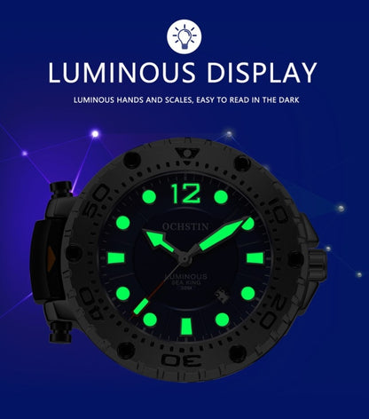 OCHSTIN 6124 Montre Homme Étanche Lumineuse Montre de Sport de Plein Air en Quartz Montre en Silicone