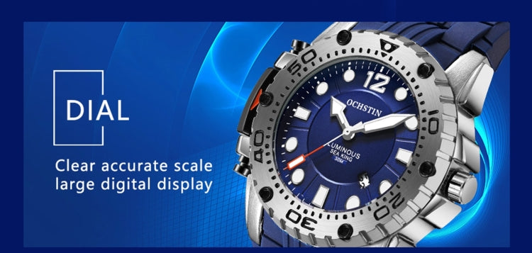 OCHSTIN 6124 Montre Homme Étanche Lumineuse Montre de Sport de Plein Air en Quartz Montre en Silicone