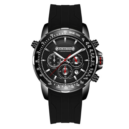 OCHSTIN 6125A Montre Homme Chronographe Multifonction Sport Silicone Quartz Étanche