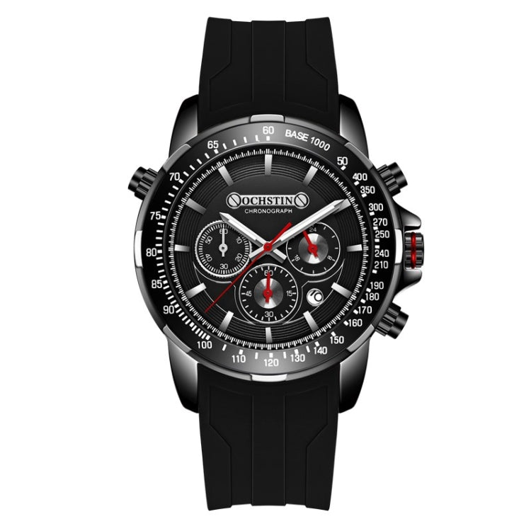 OCHSTIN 6125A Montre Homme Chronographe Multifonction Sport Silicone Quartz Étanche
