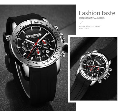 OCHSTIN 6125A Montre Homme Chronographe Multifonction Sport Silicone Quartz Étanche