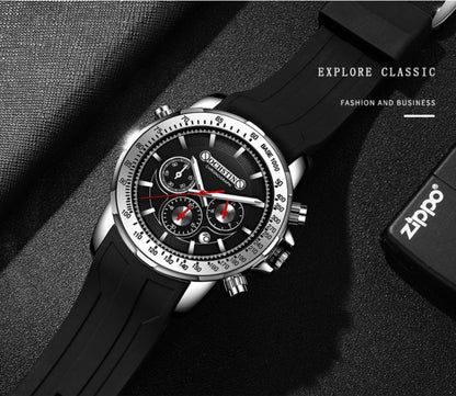 OCHSTIN 6125A Montre Homme Chronographe Multifonction Sport Silicone Quartz Étanche