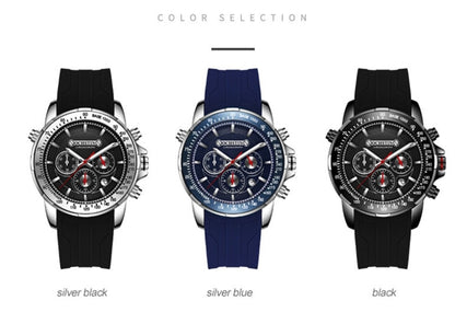 OCHSTIN 6125A Montre Homme Chronographe Multifonction Sport Silicone Quartz Étanche