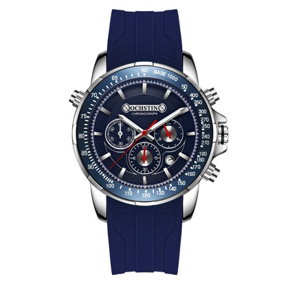 OCHSTIN 6125A Montre Homme Chronographe Multifonction Sport Silicone Quartz Étanche