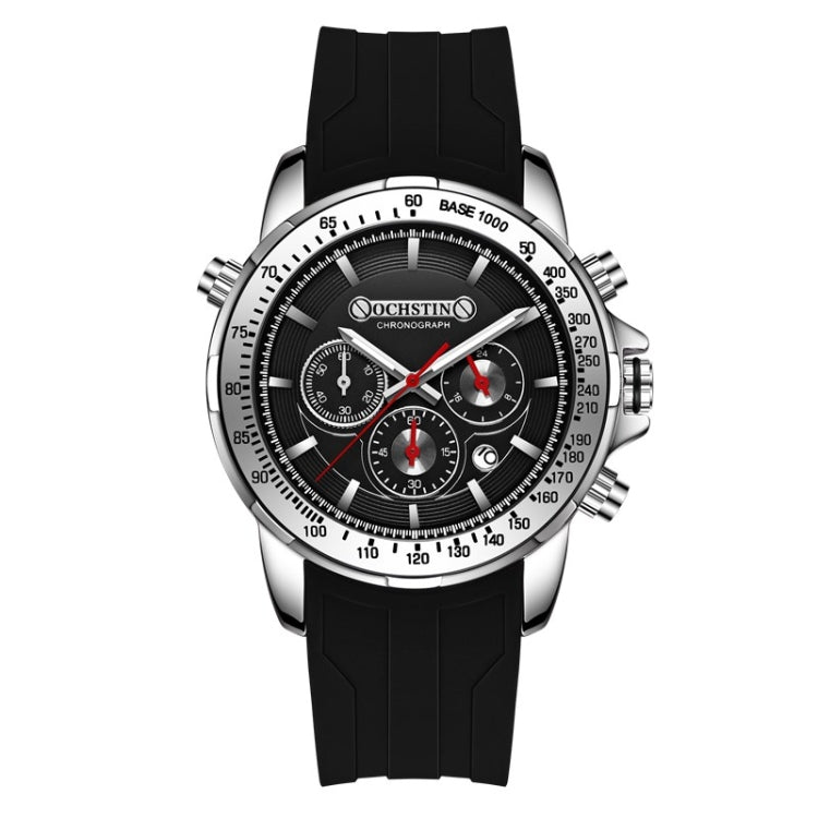 OCHSTIN 6125A Montre Homme Chronographe Multifonction Sport Silicone Quartz Étanche