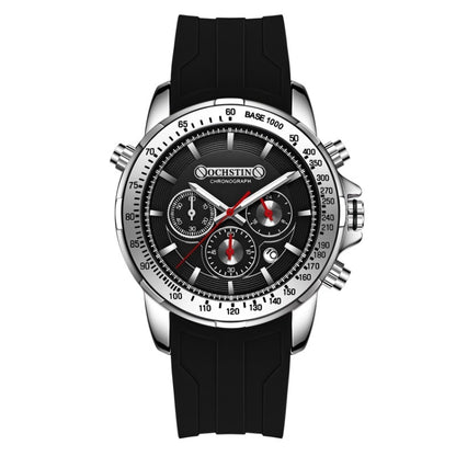 OCHSTIN 6125A Montre Homme Chronographe Multifonction Sport Silicone Quartz Étanche