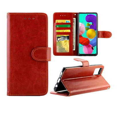 Crazy Horse Texture Leather Horizontal Flip Protective Case with Holder & Card Slots & Wallet & Photo Frame, For Galaxy A51, For Galaxy A70S/A70, For Galaxy A90 5G, For LG W30, For Google Pixel4 XL, For OPPO Realme XT/X2